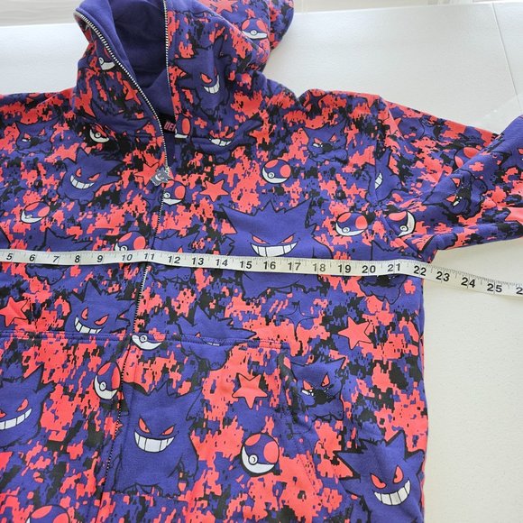 Demons Basement GENG Collection allover Print Full Zip Hoodie Purple Small Y2K - Picture 3 of 6